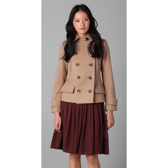 Club Monaco Camel Wool Peacoat Xs - Picture 2 of 9